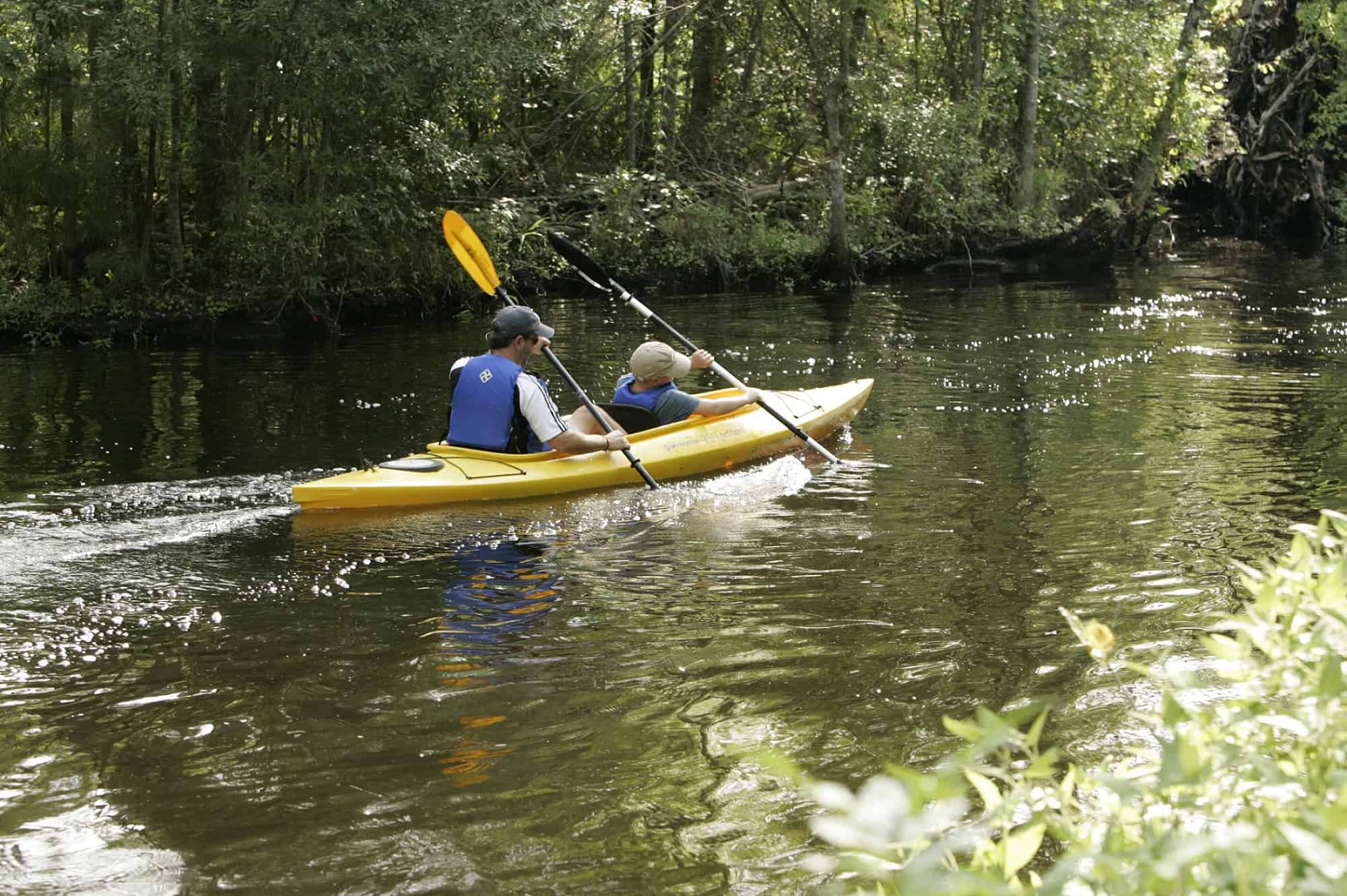 Double river kayaking