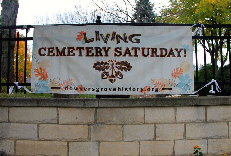 Downers Grove Living Cemetery sign